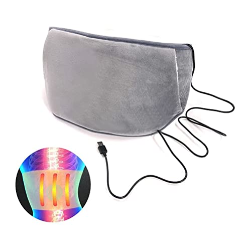 Bozaap Cinturón calefactable, USB Almohadilla térmica para la Cintura Almohadilla térmica para la Parte Inferior de la Espalda Almohadilla térmica Lumbar Ajustable para calambres menstruales Lumbar