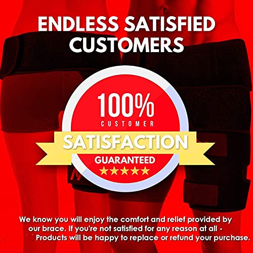 Brace de cadera para mujeres y hombres, Groin Compression Wrap Hip Support Support Sciatica Alivio del dolor de la ciática- Historias de la huelga, el muslo del tendón de la corva, la cadera y más.