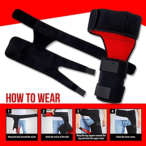 Brace de cadera para mujeres y hombres, Groin Compression Wrap Hip Support Support Sciatica Alivio del dolor de la ciática- Historias de la huelga, el muslo del tendón de la corva, la cadera y más.