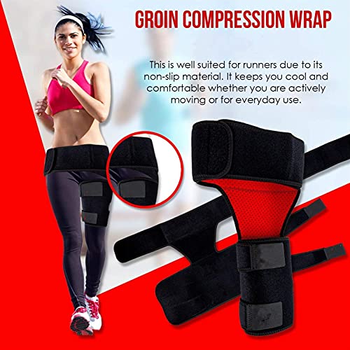 Brace de cadera para mujeres y hombres, Groin Compression Wrap Hip Support Support Sciatica Alivio del dolor de la ciática- Historias de la huelga, el muslo del tendón de la corva, la cadera y más.