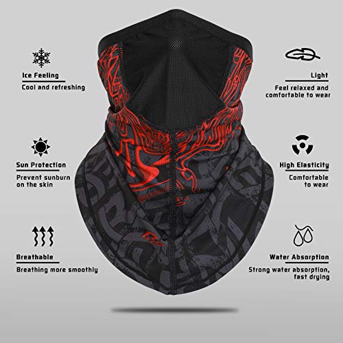 Braga Cuello, Multifuncional Polaina Cuello Bandana, Calentador de Cuello Mascarilla, Tubo Turbante Elastica Sol UV Protección para Deporte Esquí Ciclismo Correr Senderismo Caza (Pintada)