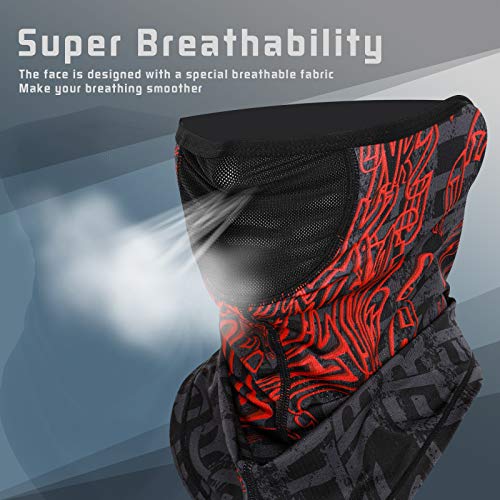 Braga Cuello, Multifuncional Polaina Cuello Bandana, Calentador de Cuello Mascarilla, Tubo Turbante Elastica Sol UV Protección para Deporte Esquí Ciclismo Correr Senderismo Caza (Pintada)