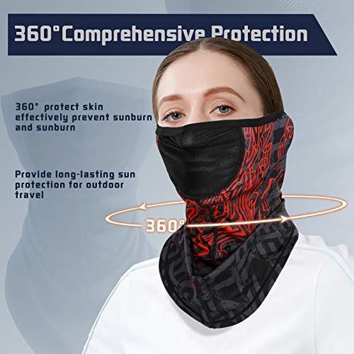 Braga Cuello, Multifuncional Polaina Cuello Bandana, Calentador de Cuello Mascarilla, Tubo Turbante Elastica Sol UV Protección para Deporte Esquí Ciclismo Correr Senderismo Caza (Pintada)