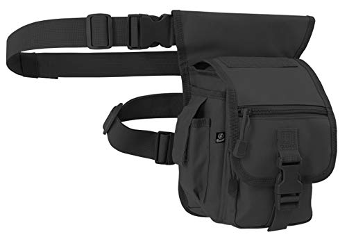 Brandit Side Patada Bag- Bolsa de Pierna, Riñonera - Black, Side Kick Bolso N º 1, Einheitsgröße