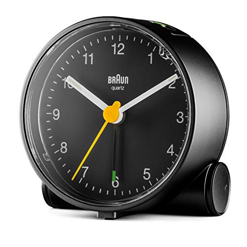 Braun Bc-01-B - Reloj despertador clásico analógico, color negro