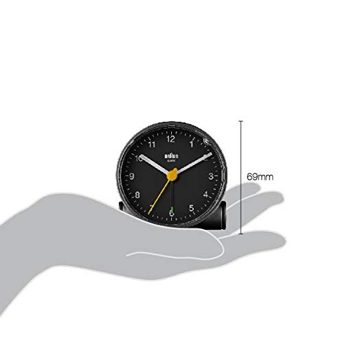 Braun Bc-01-B - Reloj despertador clásico analógico, color negro