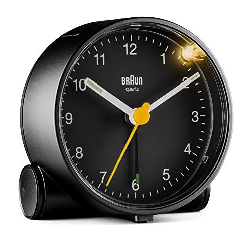 Braun Bc-01-B - Reloj despertador clásico analógico, color negro