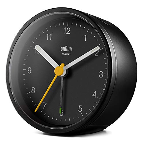 Braun BC-12-B Reloj Despertador Clásico Analógico, Color Negro