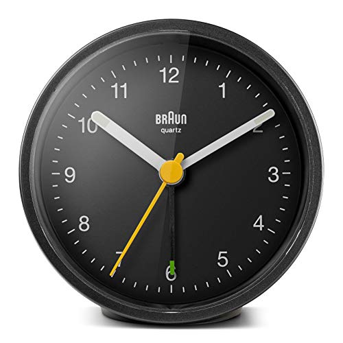 Braun BC-12-B Reloj Despertador Clásico Analógico, Color Negro