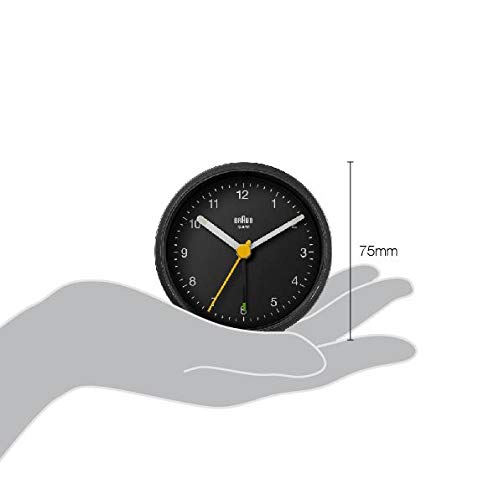 Braun BC-12-B Reloj Despertador Clásico Analógico, Color Negro