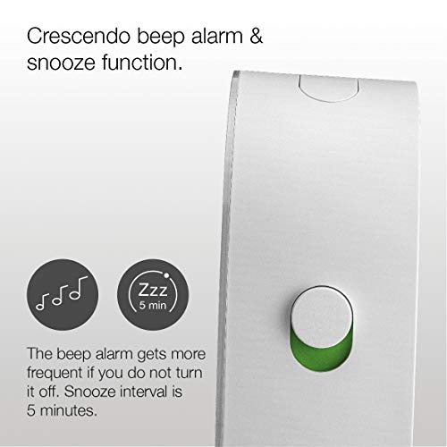 Braun BC-22-W - Reloj despertador clásico analógico, alarma creciente, función snooze, agujas luminosas, movimiento silencioso, color blanco