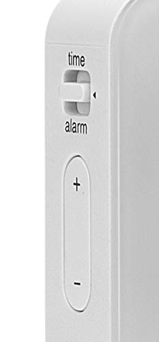 Braun BNC-008-WH Reloj despertador digital de viaje, pantalla LCD de fácil lectura, función snooze, luz de fondo. pantalla de 12 / 24 horas, color blanco