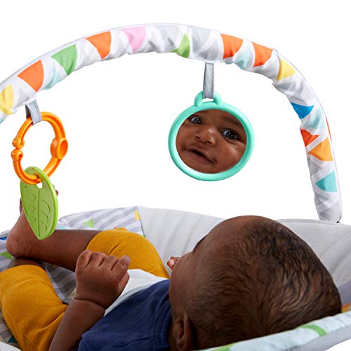 Bright Starts, Hamaca bebé con vibraciones y arco de juego - Safari Fun