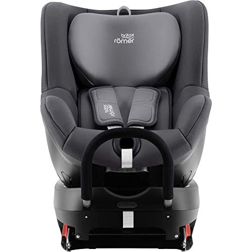 BRITAX RÖMER Silla Coche DUALFIX2 R Gira 360° y con Anclaje ISOFIX Niño de 0 a 18 kg Grupo 0+/1 desde el Nacimiento hasta los 4 Años, Storm Grey
