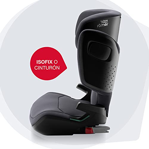 BRITAX RÖMER Silla Coche KIDFIX M i-SIZE, Evolutiva y Duradera con Sistema de Anclaje ISOFIX niño de 100 a 150 cm Grupo 2/3 de 3.5 a 12 años, Storm Grey