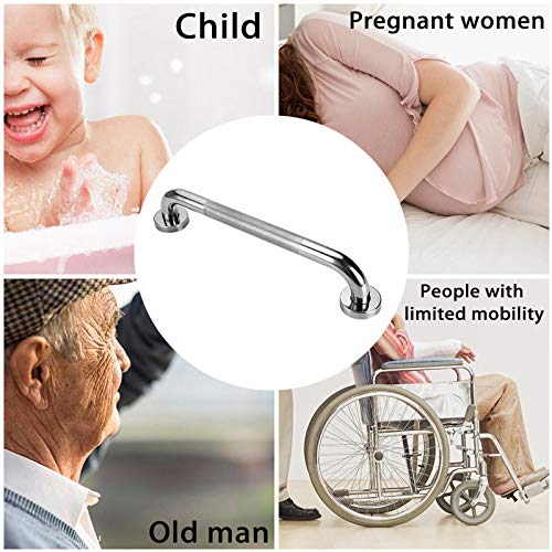 BSTKEY 2 piezas de 40 cm de acero inoxidable mango de agarre antideslizante – Discapacitados niños mayores movilidad y ayuda de vida diaria asistencia de seguridad soporte soporte toallero