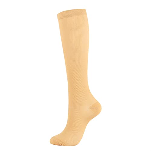 BUJIANJ Calcetines de compresión ideales para varices atléticos, médicos, para correr, viajes, medias de hombre, mujer (color: 2, tamaño: S-M)