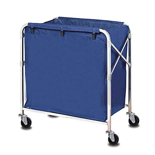 BXU-BG Hospital de tranvía, Material médico Rack, Médico carro de la herramienta plegable lino Auto en vestíbulo, hotel móvil Carro contenedor de la compra con la rueda universal, Blue Room Higiene li