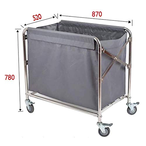 BXU-BG Hospital de tranvía, Material médico Rack, Médico Carro de la Herramienta Plegable Vestíbulo Lino Carro con Freno de Rueda Universal, Hotel de lavandería Clasificador de balanceo de la Compra,
