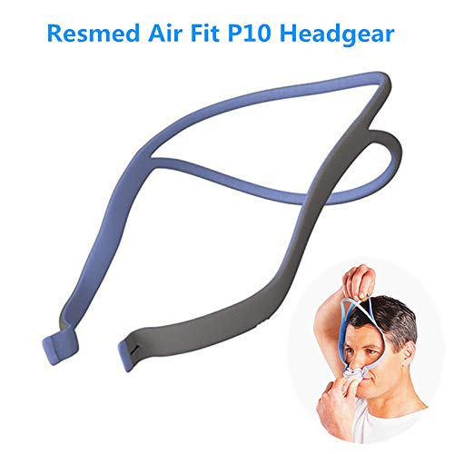 BZZBZZ Arnés de Repuesto Compatible con Airfit P10, Correas de máscara CPAP de Almohada Nasal, con máscaras de ventilación para la apnea del sueño, Azul