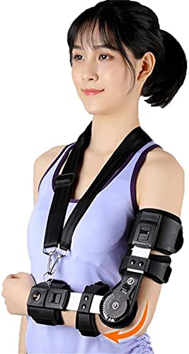 Cabestrillo Brazo Cabestrillo Hombro Cabestrillo de Brazo Codo ROM Brace con Cabestrillo Soporte de Codo Ajustable Férula estabilizadora para tensiones de ligamentos después de la recuperación GXFJ