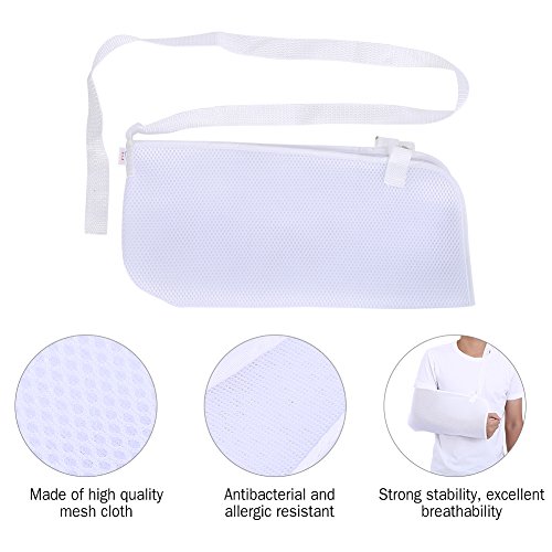 Cabestrillo para brazo dislocado, cabestrillo para brazo, vendaje para hombro, cabestrillo acolchado con diseño de hebilla, inmovilizador de hombro, muñeca, codo, brazo, cabestrillo(blanco)