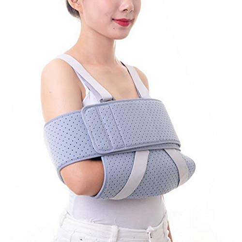 Cabestrillos y soporte brazos Apoyo Inmovilizador de hombro Hombro de huesos fracturados ajustable Para roto,subluxación, Luxación,esguince,distensión Para brazo izquierdo,derecho,hombres,mujeres,Gris