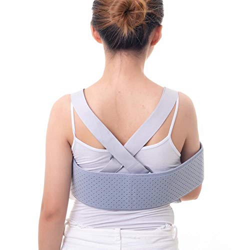 Cabestrillos y soporte brazos Apoyo Inmovilizador de hombro Hombro de huesos fracturados ajustable Para roto,subluxación, Luxación,esguince,distensión Para brazo izquierdo,derecho,hombres,mujeres,Gris