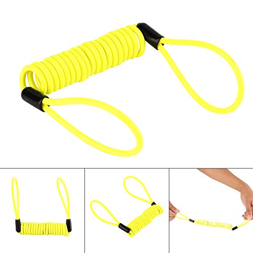 Cable de 1,2 m para recordatorio de motocicleta, cable de bloqueo de disco, alarma, bloqueo de seguridad, cable de resorte para scooter, motocicleta, disco de freno, cable de recordatorio de bloqueo