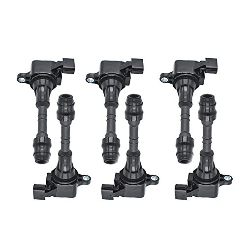 CAIBING Bobinas de Encendido 6pcs 22448-8J115 22448-8J11C Encendido de la Bobina de Encendido para Infiniti I35 QX4 Nissan Frontier Xterra Altima Pathfinder 3. 5L 4.0L V6 Piezas de Repuesto