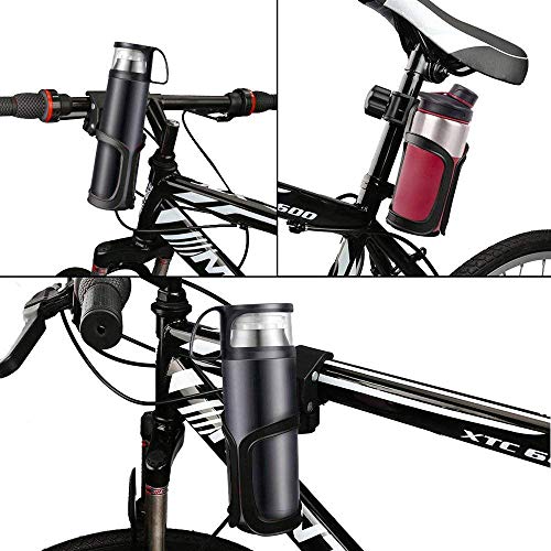 CAILI 2 pcs El Portavasos del Cochecito,Portavasos Universal con 360 Grados, para Cochecitos de Bebé y Sillas de Ruedas y Bicicletas(Negro)