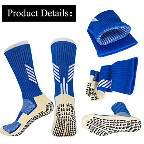 Calcetines Invierno 2 Unids Hombres Calcetines De Fútbol Profesional Anti Deslizamiento Calcetines De Fútbol Montando Ciclismo Deporte Calcetines Nylon Transpirable Mediodía-Champagne,39-44