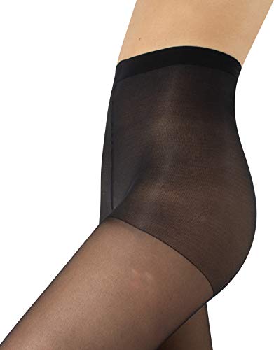 CALZITALY Medias de descanso, Pantimedias | Negro, Natural |S, M, L, XL | 20 DEN | MADE IN ITALY | (S, Negro)