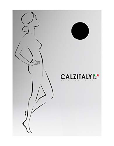 CALZITALY Medias de descanso, Pantimedias | Negro, Natural |S, M, L, XL | 20 DEN | MADE IN ITALY | (S, Negro)