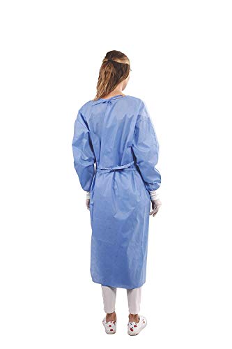 Camas desechables con puños de punto TNT 40 g 10 unidades Dispositivo médico de clase I hidrorrepelente, con puños y cordón al cuello