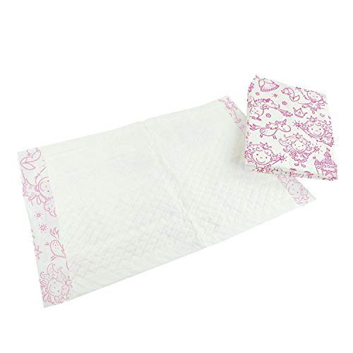 Cambiadores desechables Teqler: indispensables para el cambio de pañales durante salidas o viajes, con diferentes estampados infantiles, higiénicos y extra-absorbentes 40 x 60 cm (caja de 50 uds.)