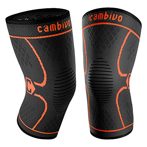 CAMBIVO 2 x Rodilleras Menisco y Ligamento, Rodilleras Hombre y Mujer Antideslizante, Rodilleras Deportivas Compresion para Gym, Voleibol, Running, Bicicletas, Futbol, Baloncesto