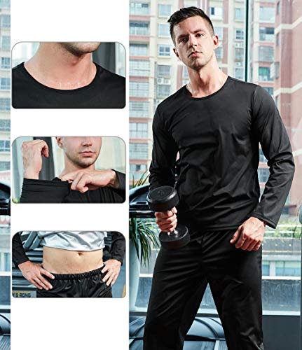 Camiseta Sauna Hombre Abdominales Adelgazante Para Sudar Elegante L Gimnasio Gym Casa Perdida De Peso Rapido Reducir Faja Adelgazar Hombres Quemagrasas Abdominal Lumbar Musculacion