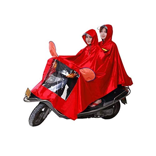 Capa Impermeable lluvia del impermeable del Cabo, JXSD- impermeable universal con capucha del impermeable for la Movilidad Scooters motocicleta motos bicicletas aumentan el espesamiento impermeable po