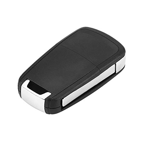 Carcasa para llave, control remoto plegable de 2 botones, carcasa para llave de coche, compatible con Opel Astra Insignia (negro) Carcasa protectora en cubierta negra para control remoto