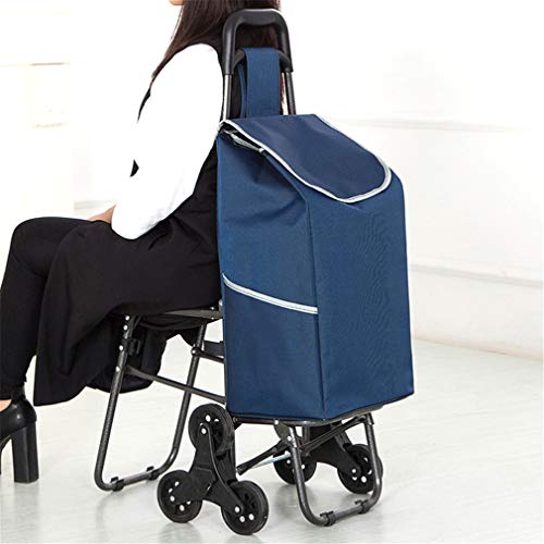 Carritos De La Compra, Silla Taburete 6 Ruedas Escaleras Que Suben Carro De Compras Pliegue El Bolso De Compras Reutilizable D