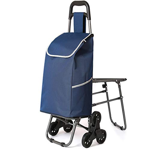 Carritos De La Compra, Silla Taburete 6 Ruedas Escaleras Que Suben Carro De Compras Pliegue El Bolso De Compras Reutilizable D