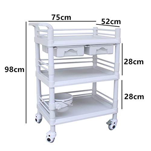 Carro MéDico Carro De Acero Inoxidable, Mesa De Instrumentos MéDicos, ensamblar el Carro quirúrgico, vehículos de Cambio de Instrumentos de vehículos de Rescate, Salones de Belleza SPA
