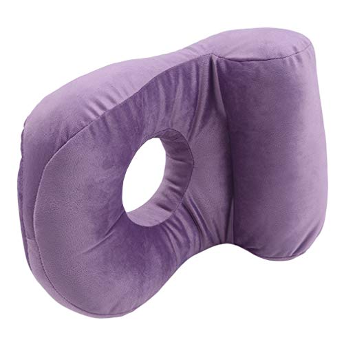 Cavivi - Almohada de viaje para adulto, hinchable en forma de U, siesta, almohada para el cuello de viaje con reposabrazos, cojín para el cuello de viaje, Roland Purple, As description
