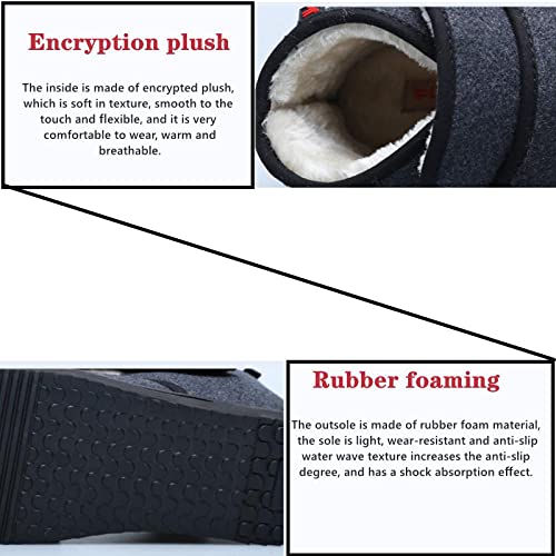 CCFF Zapatos de eversión de pie Ajustables con Velcro, Pantuflas cómodas Antideslizantes Resistentes al Desgaste-Gris Oscuro_45, Artritis Edema Zapatillas para diabéticos,