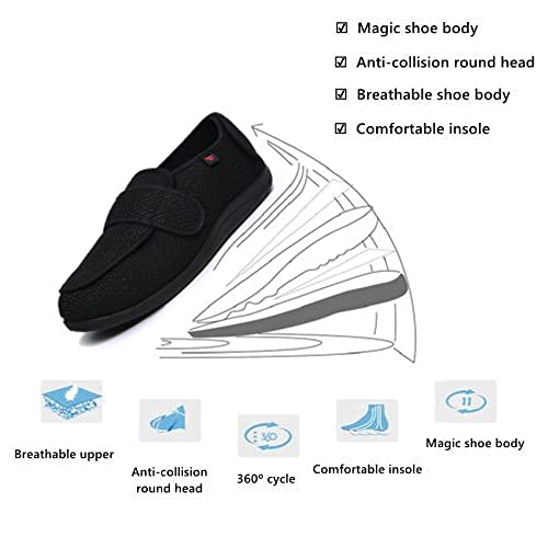 CCFF Zapatos de Tela de Velcro Transpirables ensanchados, Zapatos de valgo de Pulgar Suaves y cómodos-B_43, Zapatillas Dormitorio Mujer Antideslizantes,