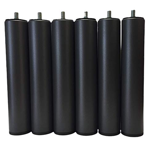 CD Patas Redondas para somier o Cama |Rosca Métrica 10 |Color Gris Antracita (6, 35)