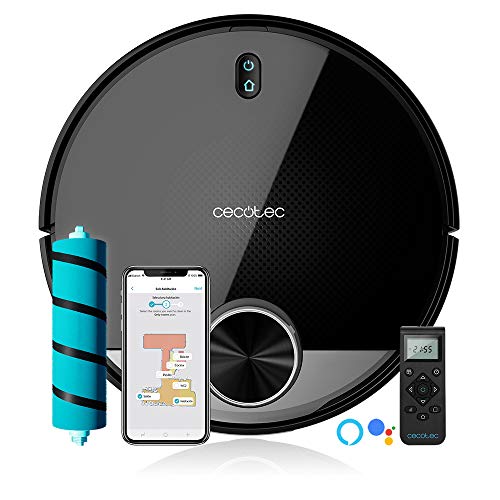 Cecotec Conga 3790 - Robot aspirador y fregasuelos, Tecnología láser, Friega, Aspira y Barre a la vez, Room Plan, 2300Pa, App con Mapa, Doble Tanque, Mando a Distancia