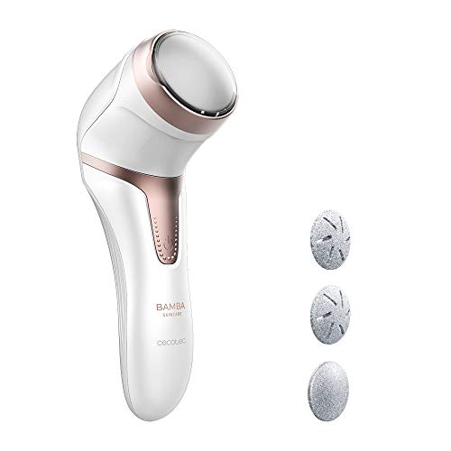 Cecotec Lima de pies Bamba SkinCare Pure. Con batería de litio, Función aspiración, 2 modos de uso, 3 discos , 3 tipos de granajes, Autonomía hasta 100 min