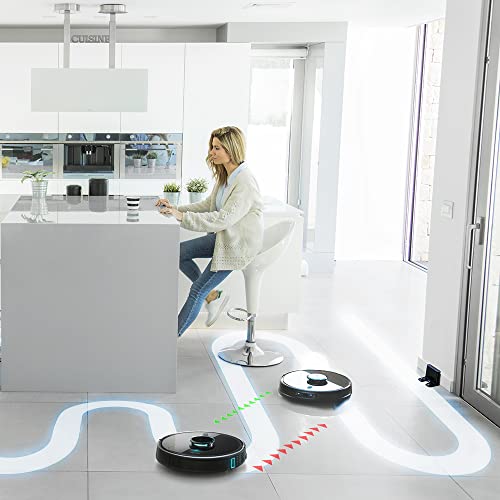 Cecotec Robot Aspirador y Fregasuelos Conga 7090 IA. Inteligencia Artificial y Láser, 4 en 1, 10000 Pa, APP, Roomplan